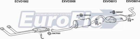 EuroFlo VO96030 3001C - Izplūdes gāzu sistēma adetalas.lv