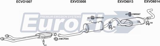 EuroFlo VO96030 3001D - Izplūdes gāzu sistēma adetalas.lv