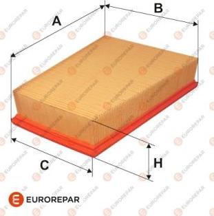 EUROREPAR 1612866080 - Gaisa filtrs adetalas.lv