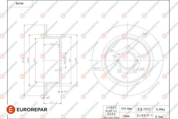 EUROREPAR 1684324180 - Bremžu diski adetalas.lv