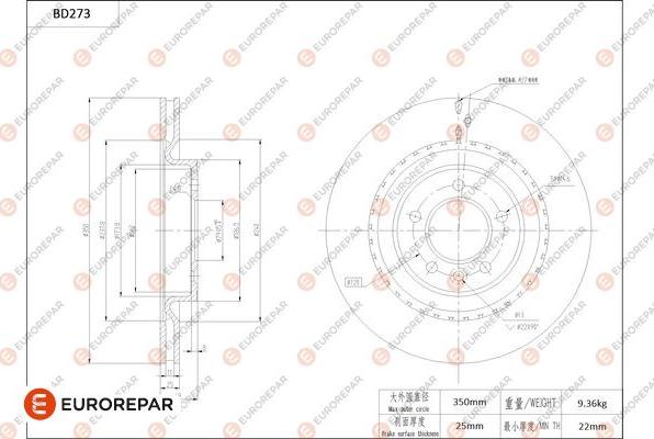 EUROREPAR 1684271580 - Bremžu diski adetalas.lv