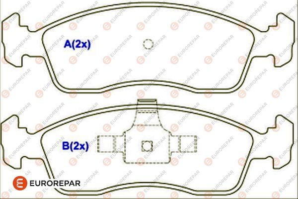 EUROREPAR 1686754580 - Bremžu uzliku kompl., Disku bremzes adetalas.lv