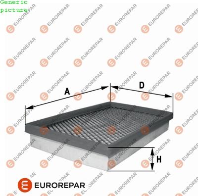 EUROREPAR 1680340180 - Gaisa filtrs adetalas.lv