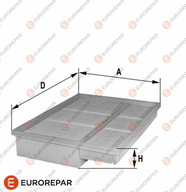 EUROREPAR 1680341380 - Gaisa filtrs adetalas.lv