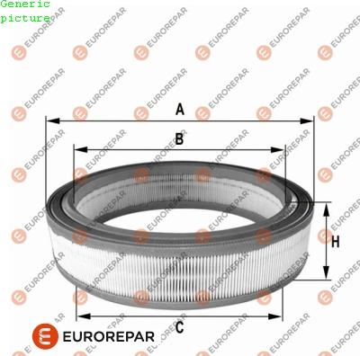 EUROREPAR 1680332980 - Gaisa filtrs adetalas.lv