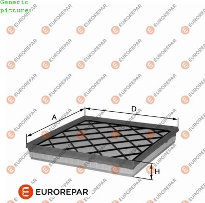 EUROREPAR 1680332880 - Gaisa filtrs adetalas.lv