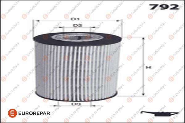 EUROREPAR 1682955180 - Eļļas filtrs adetalas.lv