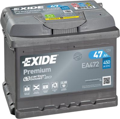 Exide EA472 - Startera akumulatoru baterija adetalas.lv