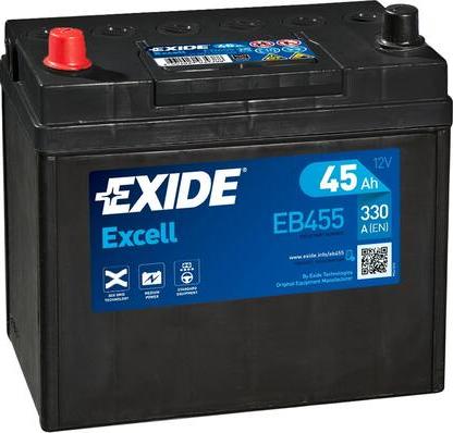 Exide EB455 - Startera akumulatoru baterija adetalas.lv