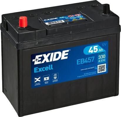 Exide EB457 - Startera akumulatoru baterija adetalas.lv