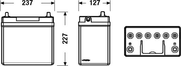 Exide EB457 - Startera akumulatoru baterija adetalas.lv