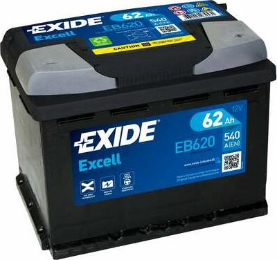 Exide EB620 - Startera akumulatoru baterija adetalas.lv