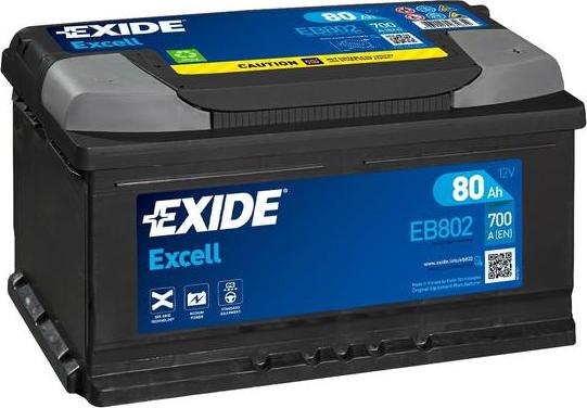 Exide EB802 - Startera akumulatoru baterija adetalas.lv