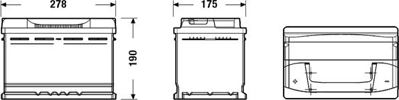 Exide EB741 - Startera akumulatoru baterija adetalas.lv