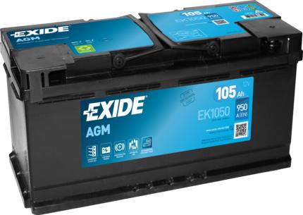 Exide EK1050 - Startera akumulatoru baterija adetalas.lv