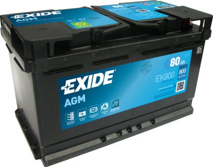 Exide EK800 - Startera akumulatoru baterija adetalas.lv