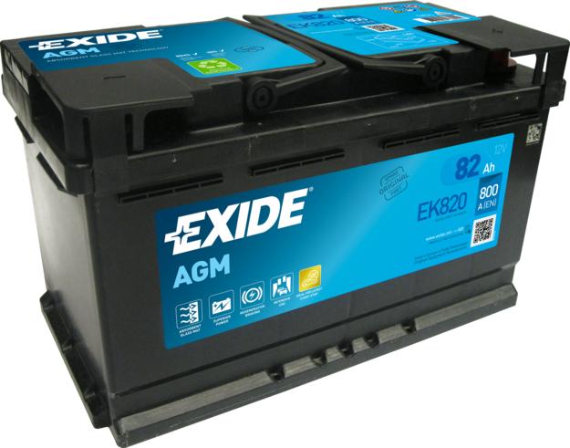 Exide EK820 - Startera akumulatoru baterija adetalas.lv