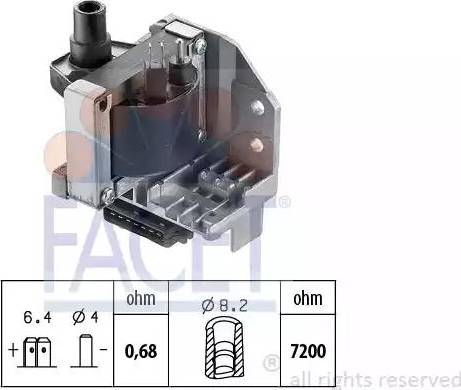 FACET 9.8107 - Aizdedzes spole adetalas.lv