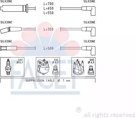 FACET 4.9942 - Augstsprieguma vadu komplekts adetalas.lv