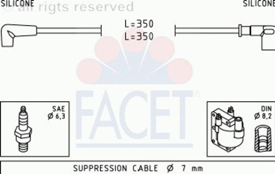 FACET 4.9939 - Augstsprieguma vadu komplekts adetalas.lv