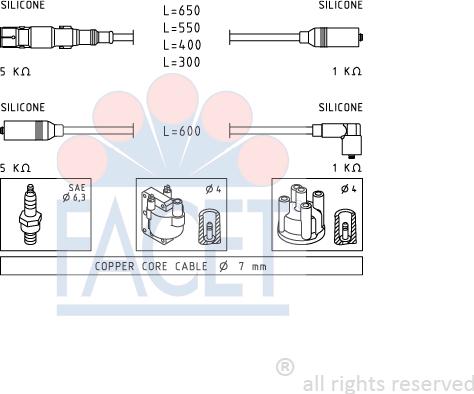 FACET 4.9932 - Augstsprieguma vadu komplekts adetalas.lv