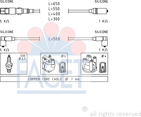 FACET 4.9937 - Augstsprieguma vadu komplekts adetalas.lv