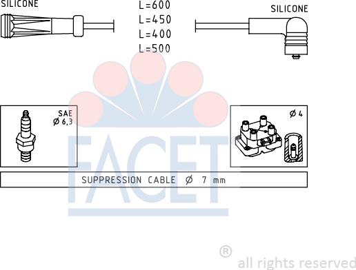 FACET 4.9447 - Augstsprieguma vadu komplekts adetalas.lv