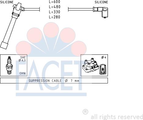 FACET 4.9505 - Augstsprieguma vadu komplekts adetalas.lv