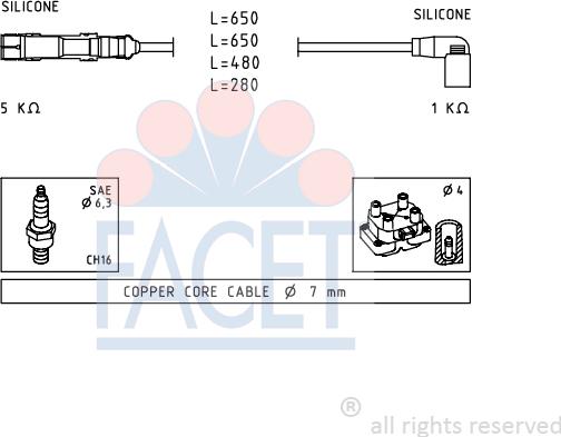 FACET 4.9585 - Augstsprieguma vadu komplekts adetalas.lv