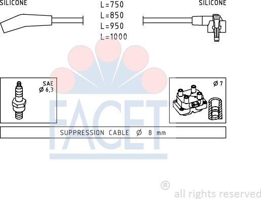 FACET 4.9639 - Augstsprieguma vadu komplekts adetalas.lv