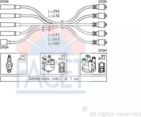 FACET 4.8429 - Augstsprieguma vadu komplekts adetalas.lv