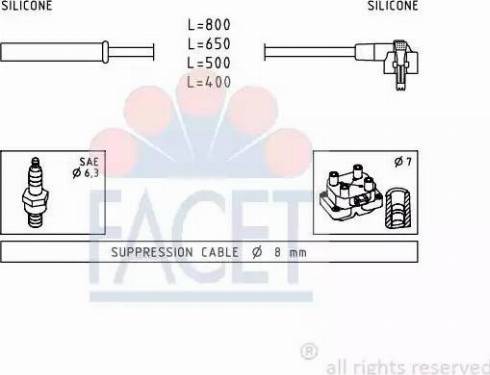 FACET 4.8864 - Augstsprieguma vadu komplekts adetalas.lv