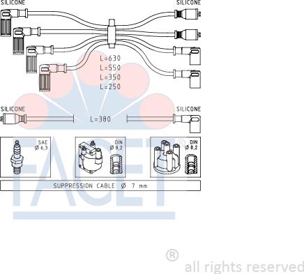 FACET 4.8815 - Augstsprieguma vadu komplekts adetalas.lv