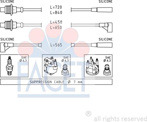 FACET 4.8748 - Augstsprieguma vadu komplekts adetalas.lv