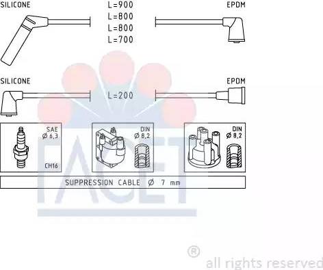 FACET 4.7238 - Augstsprieguma vadu komplekts adetalas.lv