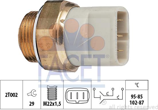 FACET 7.5605 - Termoslēdzis, Radiatora ventilators adetalas.lv