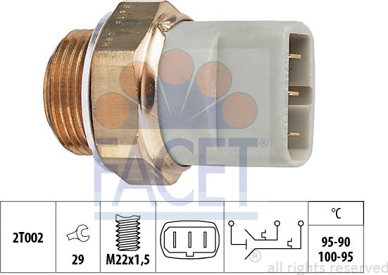 FACET 7.5616 - Termoslēdzis, Radiatora ventilators adetalas.lv