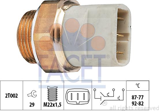 FACET 7.5626 - Termoslēdzis, Radiatora ventilators adetalas.lv