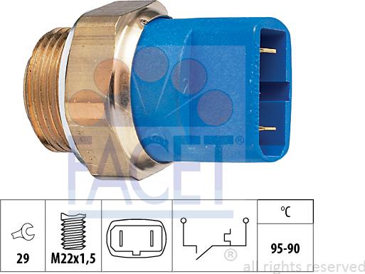 FACET 7.5032 - Termoslēdzis, Radiatora ventilators adetalas.lv