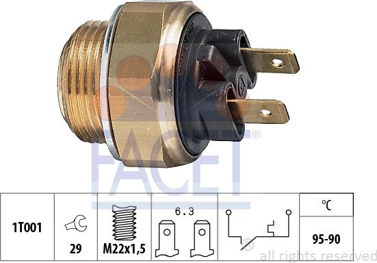 FACET 7.5020 - Termoslēdzis, Radiatora ventilators adetalas.lv