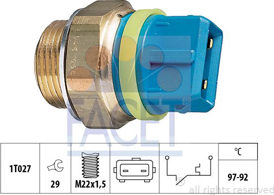 FACET 7.5145 - Termoslēdzis, Radiatora ventilators adetalas.lv