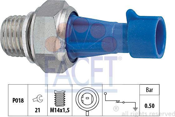 FACET 7.0143 - Devējs, Eļļas spiediens adetalas.lv