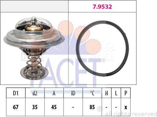 FACET 7.8989 - Termostats, Dzesēšanas šķidrums adetalas.lv