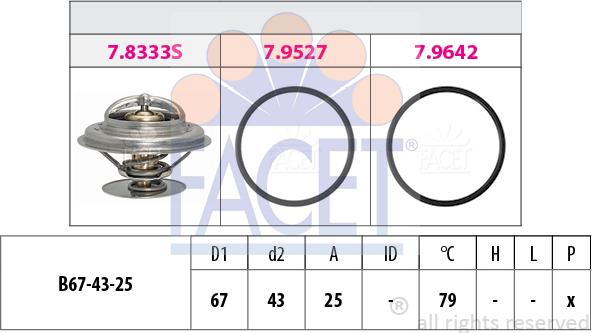 FACET 7.8980 - Termostats, Dzesēšanas šķidrums adetalas.lv