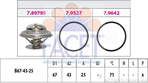 FACET 7.8979 - Termostats, Dzesēšanas šķidrums adetalas.lv