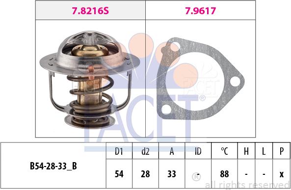 FACET 7.8453 - Termostats, Dzesēšanas šķidrums adetalas.lv