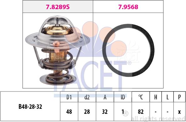 FACET 7.8466 - Termostats, Dzesēšanas šķidrums adetalas.lv