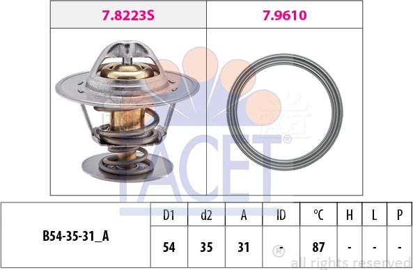 FACET 7.8435 - Termostats, Dzesēšanas šķidrums adetalas.lv