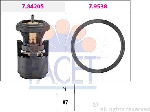 FACET 7.8420 - Termostats, Dzesēšanas šķidrums adetalas.lv