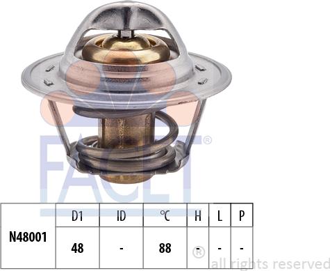 FACET 7.8470S - Termostats, Dzesēšanas šķidrums adetalas.lv